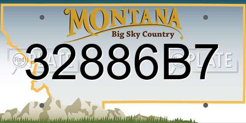 32886B7 Montana License Plate