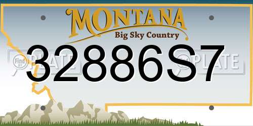32886S7 Montana License Plate