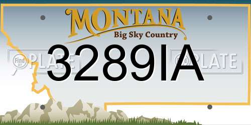 3289IA Montana License Plate