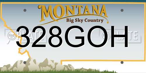 328GOH Montana License Plate