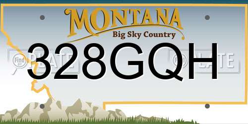 328GQH Montana License Plate