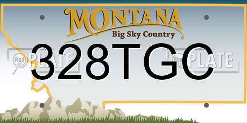 328TGC Montana License Plate