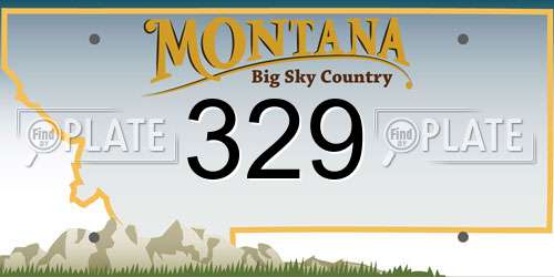329 Montana License Plate