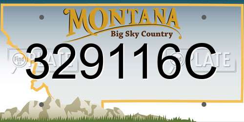 329116C Montana License Plate