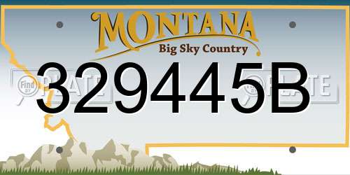 329445B Montana License Plate