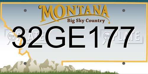 32GE177 Montana License Plate