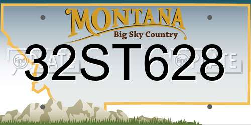 32ST628 Montana License Plate