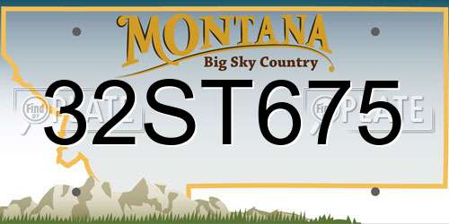 32ST675 Montana License Plate