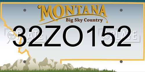 32ZO152 Montana License Plate