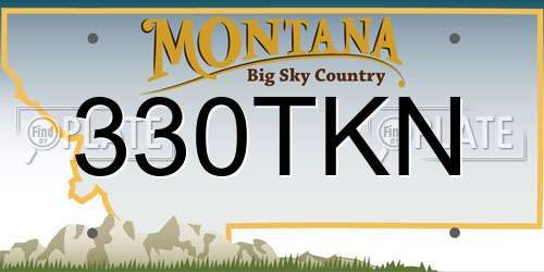 330TKN Montana License Plate