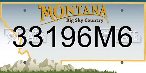 33196M6 Montana License Plate