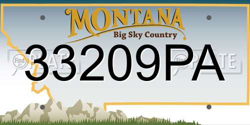 33209PA Montana License Plate