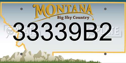 33339B2 Montana License Plate