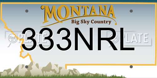 333NRL Montana License Plate
