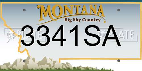 3341SA Montana License Plate
