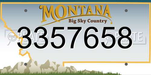 3357658 Montana License Plate