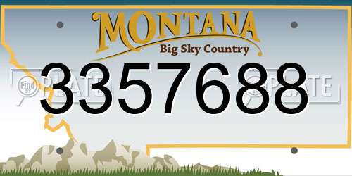 3357688 Montana License Plate