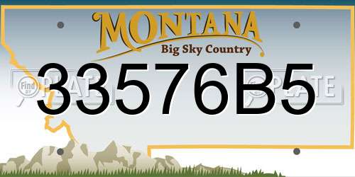 33576B5 Montana License Plate