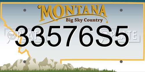 33576S5 Montana License Plate