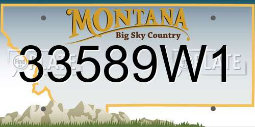 33589W1 Montana License Plate