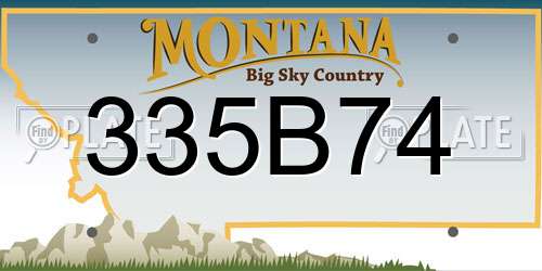 335B74 Montana License Plate