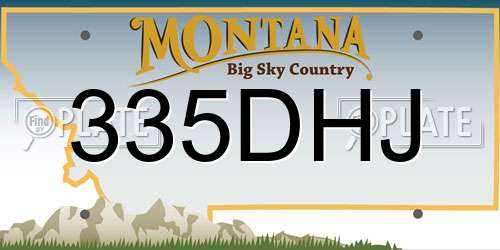 335DHJ Montana License Plate