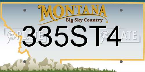 335ST4 Montana License Plate