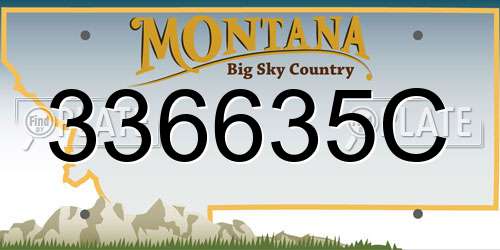 336635C Montana License Plate