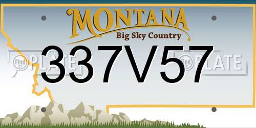337V57 Montana License Plate