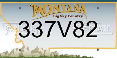 337V82 Montana License Plate