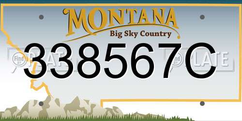 338567C Montana License Plate