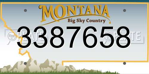 3387658 Montana License Plate