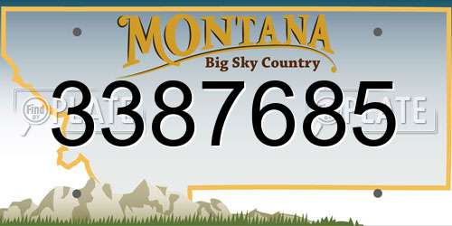 3387685 Montana License Plate