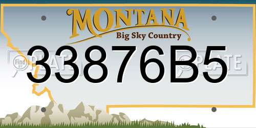 33876B5 Montana License Plate