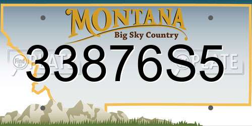 33876S5 Montana License Plate