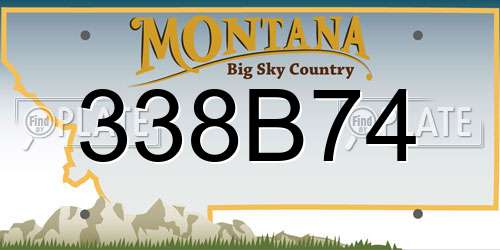 338B74 Montana License Plate