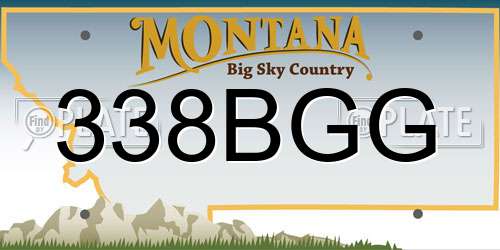 338BGG Montana License Plate