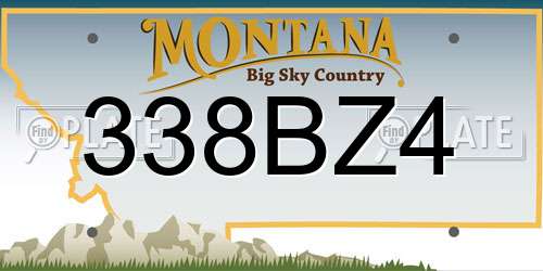 338BZ4 Montana License Plate