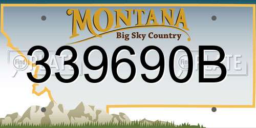 339690B Montana License Plate