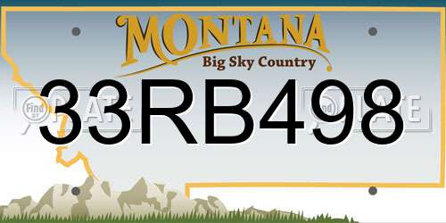 33RB498 Montana License Plate