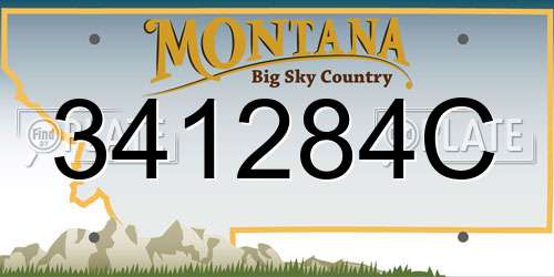 341284C Montana License Plate