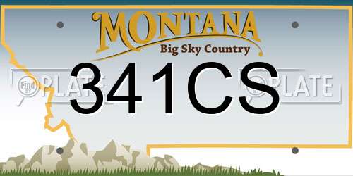 341CS Montana License Plate