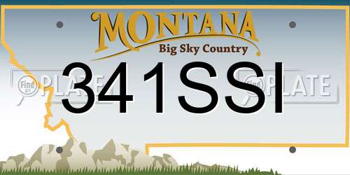 341SSI Montana License Plate