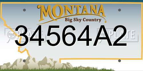 34564A2 Montana License Plate