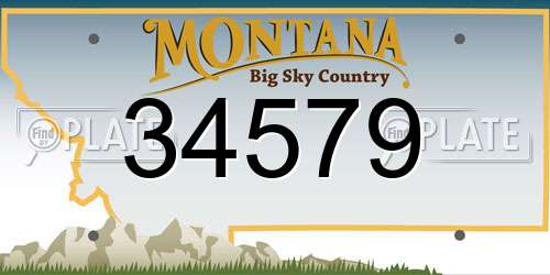 34579 Montana License Plate