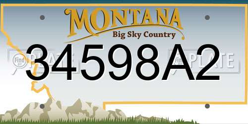 34598A2 Montana License Plate
