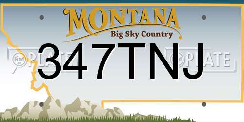 347TNJ Montana License Plate
