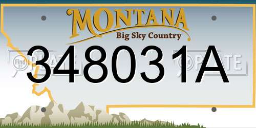 348031A Montana License Plate