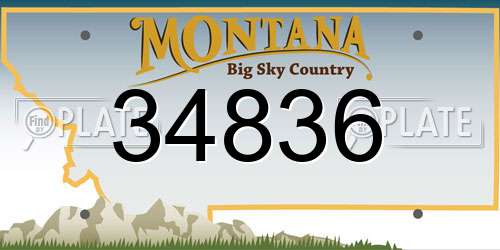 34836 Montana License Plate
