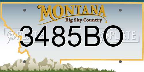 3485BO Montana License Plate